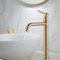 ARCORA Wasserhahn Bad,Hochdruck Waschtischarmatur Hoch aus Kupfer 360° Schwenkbar mit Auslauf Höhe 207 mm Armatur Waschbecken mit 50cm Anschlussschläuche, gold