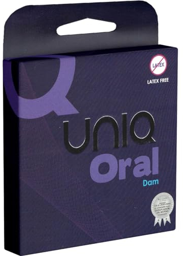 UNIQ Oral Love Dams, ultra dünne Lecktücher, latexfrei & ohne Duft, 1 x 3 Stück