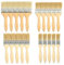 Roellgs Lot de 20 pinceaux épais pour peintres professionnels avec manche en bois pour murs, plafonds, bois, métal, colle et bricolage