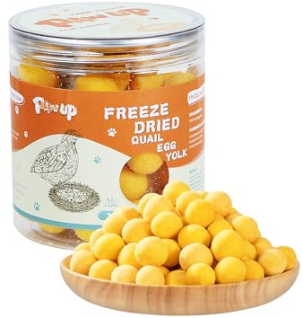 PAWUP Freeze Dried Cat Treats, Quail Egg Yolk, Single Ingredient, 4.2 oz