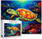 Tucocoo Meeresschildkröten-Puzzles für Erwachsene, 1000 Teile, Ozean-Tiere, Fische, Koralle, abstrakte Kunst, Puzzle, bunt, DIY-Bastelpuzzles für Heimdekoration, Familienpuzzle, perfekt für