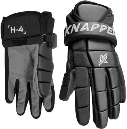 Knapper Ball Hockey Gloves | H-4 Gloves (Black Out)