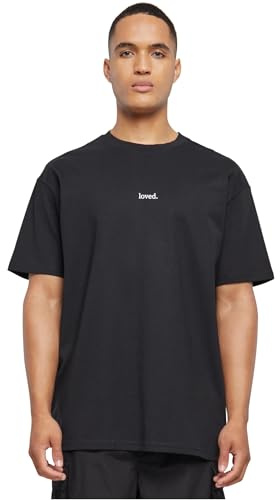 MERCHCODE Herren Mp0006326-love Heavy Oversized Tee T-Shirt, Schwarz, XXL EU
