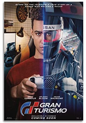 oksdjhrnn V BY N Gran Turismo Poster, Vintage-Kunst-Cover, Raumdekoration, ästhetische Schlafzimmerdekoration, Leinwandposter für Schlafzimmer, 30 x 45 cm, ungerahmter Stil