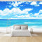 Fototapete Blauer Himmel Und Weiße Wolken -Wanddeko, Wandtapete - Hochwertige Hohe Auflösung 150 x 105 cm Sommerferienlandschaft Vlies Tapete Wohnzimmer Schlafzimmer