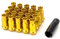 Cttabkl Kompatibel Mit Hyundai Für Elantra 1990-2020 Eisenauto-Radmuttern Radbolzen Radschrauben Unterlegscheibe Feststellradmuttern M12x1,5 M12x1,25 20 STK Radschraubenmuttern(Gold)