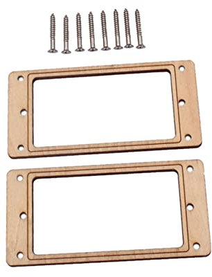 ifundom 2stücke Maple Wood Pickup Ring Für Double Coil Tonabnehmer Mit Schrauben Elegante Montageringe Gitarren Langlebig Aufwertung Ihrer Gitarre