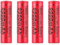 Batterie Ricaricabili Batteria, Ad Alta Capacità, 9900 MAh 3.7 V Batteria Ricaricabile, Pre-caricate Battery, A Punta,4 Pezzi