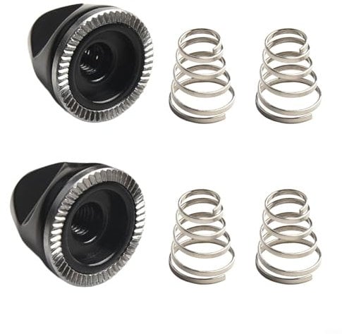 Set of 4 Quick Release Skewer Springs and 2 M5 Nut Bolts for Bicycle Hub Replacement
