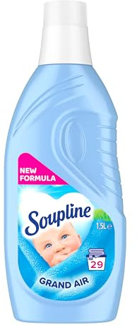 Soupline, Adoucissant Linge Dilué Grand Air, Parfum 3D, 1,5L, 29 lavages | Assouplissant textile, Fraîcheur pendant 30 jours, Formule douce active à froid à 92% d'origine naturelle, Fabriqué en France