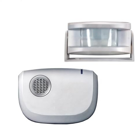 Gbc Campanello Wireless Senza Fili con Sensore di Movimento PIR, Portata Fino a 100 Metri, Portatile con Clip, con 32 Melodie