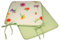 Sitzkissen beidseitig verwendbar mit Blumen und Vichy Karo in grün 38x38 cm - mit Paspel und Schleifen - Tischwäsche individuell kombinierbar aus Stuhlkissen Tischdecke Tischläufer Platzset - Landhaus Serie Garten Tischwäsche & Polster Kissen Typ330