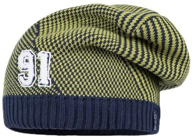 maximo Kids-Beanie mit Vollfutter, aragrün/Navy (51/53)