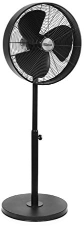 Tristar VE-5929 Ventilador de pie metálico con diseño moderno, 40 cm de diámetro y oscilante, 3 velocidades, motor de cobre, ángulo ajustable 20°, 64.1 dB, altura ajustable, 50 W