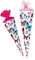 Schultüte - Schmetterling - bunt - 70 cm - rund - Filzabschluß - Zuckertüte - Nestler - Mädchen - Schmetterlinge rosa pink Tiere Blumen Blüten türkis blau - S..