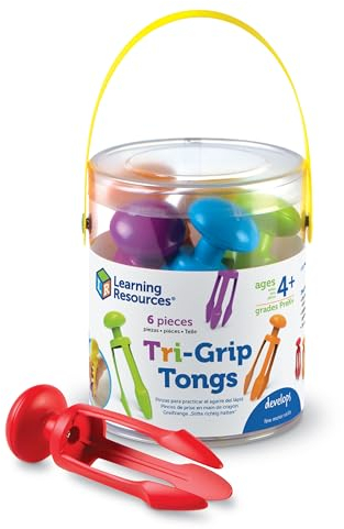 Learning Resources Tri-Grip Zangen, Alter 5–8, Motorikspielzeug für Kinder, stärkt Pinzettengriff & Handschrift-Vorbereitung