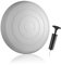 BODYMATE Ballsitzkissen Comfort inkl. Pumpe Silber-GRAU 33cm Durchmesser - Balance-Kissen, Sitzballkissen, Luftkissen, Balance Pad - Core-, Fitness-, Reha-, Koordinations- und Rückentraining