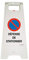 AUA SIGNALETIQUE - Chevalet de signalisation défense de stationner - Poids 1KG en plastique blanc