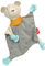 SIGIKID 42666 Schnuffeltuch Bär Gold Collection Mädchen und Jungen Babyspielzeug empfohlen ab Geburt grau/blau