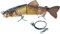 SIMSA-Expert Schuppen Wobbler | Swimbait Kunstköder (16cm, 42g) Stahlvorfach Set für Hecht Barsch Zander Schleppangeln sinkend