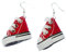 Miniblings Sneaker Ohrringe Schuhe Turnschuhe Sneakers Skater Schuhe 3D rot weiß - Handmade Modeschmuck I Ohrhänger Ohrschmuck versilbert
