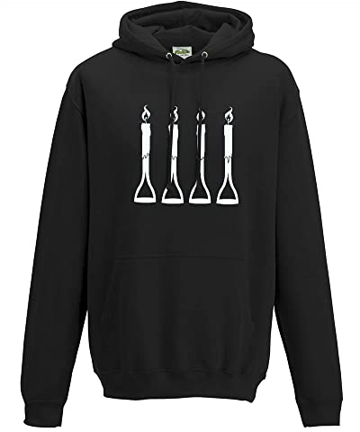 Fork Handles or Four Candles- Comedy Inspired Hoodie/Hooded top from Fat Cuckoo … Black