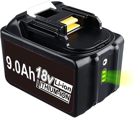 DASNITE Ersatz BL1890B 9.0Ah Li-ion Akku für Makita 18V Akku BL1890 BL1860B BL1860 BL1850B BL1850 BL1840B BL1840 BL1830 BL1845 194204-5 LXT-400 mit LED-Anzeige Akku für Makita 18V Elektrowerkzeuge