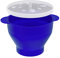 Intirilife Recipiente plegable de silicona azul reutilizable para hacer palomitas de maíz en microondas con tapa - 24 x 20 x 6 (14.5) cm - Palomitas de maíz frescas en cualquier momento sin aceite