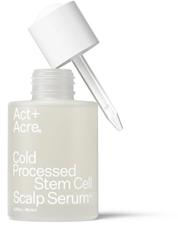 Act+ Acre Cold Processed Stem Cell Scalp Serum | For Thicker, Fuller Looking Hair | Apple Stem Cells, Bamboo Extract, Aloe Vera | Strengthen, Hydrate, Reduce Shedding | Vegan, Color Safe | 2.2 Fl Oz