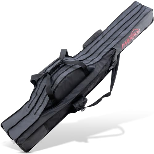 Paradox Fishing Borsa per canna da pesca a 2 scomparti, 130 cm, borsa da pesca