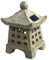 Linterna de pagoda, estatua de jardín de pagoda, estatuas de jardín solar de resina de 8,7 pulgadas, linterna de pagoda impermeable, linterna japonesa decorativa para balcón, jardín, decoración de pa