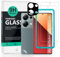 Ibywind 2 Piezas Protector Pantalla para Xiaomi Redmi Note 13 Pro 4G 6.67+1 Pieza Protector Cámara+1 Pieza Protector Trasera Fibra Carbono,Dureza 9H Cristal Templado,Fácil de instalar