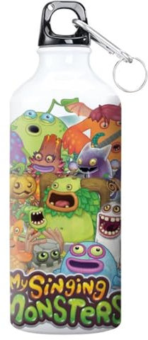 My Singing Monsters Water Bottle for School - Game Periphery Cartoon Sports Kettle, 600ML Metal Water Bottle Anime Outdoor Schooler Gifts Back to School (My Singing Monsters Water Bottle - a, 600 ml)