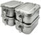 BITUSIC 4PCS Stainless Steel Bento Box with Lock 550ML Reusable Metal Lunch Container for Adults, Leak Proof Portable Snack Container, Easy to Clean | Snack Box Container, Leakproof Snack Container