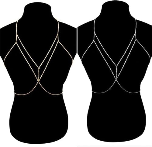 SURALIN 2-teilige Körperkette, BH-Bikinikette, Brustkette, Sommer-Strandurlaub, Körperkette für Frauen und Mädchen