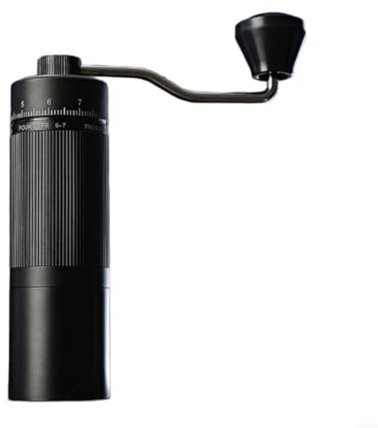 HomeVortex Portable Manual Coffee Grinder, Hand Crank Coffee Mill With Precise 100 Gear Grind Settings, 20g Capacity, Aluminium Stainless Steel Design for Home Brewing
