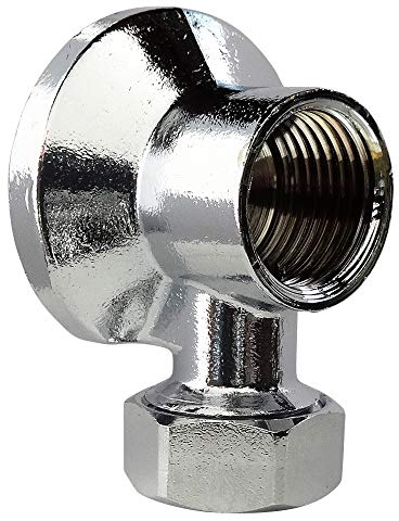 SOMATHERM FOR YOU, Applique murale pour robinet de machine à laver, écrou collet battu Ø12mm, sortie femelle 1/2, laiton chromé, robuste et esthétique, installation facile, norme ACS