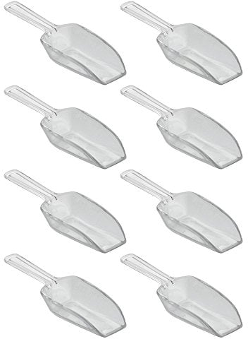 iDesign Basic Pelle de Cuisine, Petite Pelle en Plastique, Lot de 8 Mesurettes, Transparent