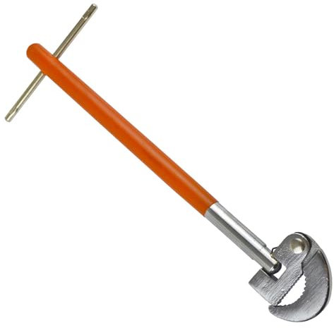 Dapetz ® 280mm 11 Adjustable Basin Wrench Sink Bath Tap Spanner Plumbers Bathroom Sliding T-Handle and Added Leverage Comes with Rubber Grip on The Handle