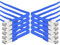 2m - bleu - 10 pièces Câble ruban LAN Ethernet Gigabit CAT.7 (RJ45) câble réseau câble brut (10Gbit/s) câble d'installation plat mince compatible avec Cat.5 - Cat.5e - Cat.6
