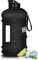 VENNERLI Trinkflasche Sport 2,2L Wasserflasche Fitness Flasche Training Groß Plastik Gym Bottle Sportflasche mit Griff BPA Frei Auslaufsicher Ideal für Sport Gym Fitness Büro Heim （Matt-schwarz）