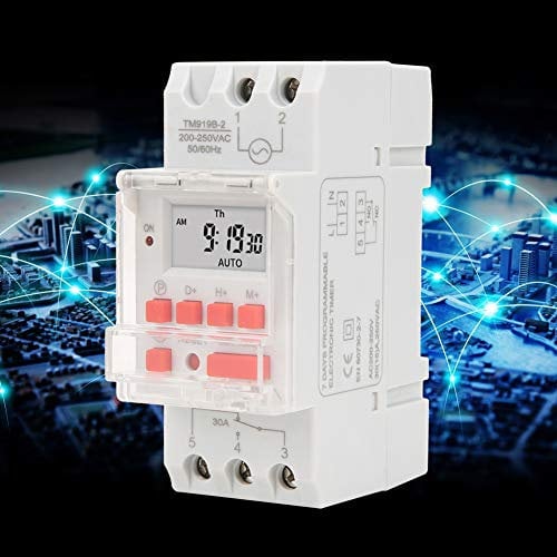 Hyuduo Tm919B-2 200-250V Ac 30A Lcd 7 Days Power Programmable Digital Timer Switches Relay,Timer