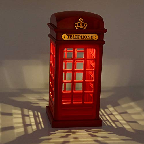 Nachttischlampe,vintage London Telefonzelle Entworfen Motiv Lampen London Deko, Retro London Telefonzelle Lampe Nacht Licht Beleuchtung Von Nachttisch Led