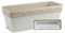 TIENDA EURASIA® Maceta de Plástico - Diseño Moderno Hojas - 3 en 1- Maceta + Bandeja Interior + Plato Maceta (Blanco, 50 cm Rectangular)