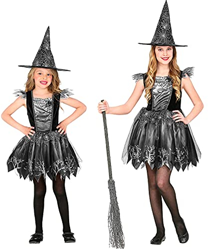 W WIDMANN MILANO Party Fashion - Kinderkostüm Hexe, Kleid, Hexenhut, Märchen, Faschingskostüme, Halloween