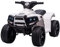 HOMCOM Mini Elektro-Quad Kinder Elektro ATV Kinderwagen für 18 bis 36 Monaten Elektromotorrad mit 2 Scheinwerfer Elektroquad Strandauto-Form PP Stahl Schwarz+Weiß 65 x 40 x 43 cm