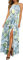 KILIG Sommerkleid Damen Lang Maxikleid Sommer Neckholder Elegant Kleid Hochzeitsgast Schlitz Freizeitkleid (Floral V, Medium)