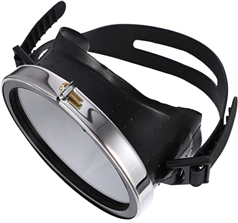CLISPEED Männer Schnorcheln Zum Tauchen Retro-Gebrauch Schwimmen Anti-Einfache Sicht Modebrille Einzelne Ovale Silikon-Breitleck-Nebel Schwarze Linse Schutzbrille Unterwassertauchen