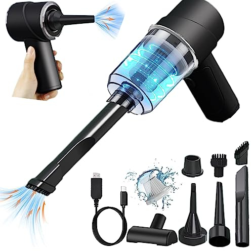 Handheld Vacuum Cordless 6000PA Powerful Car Vacuum Cleaner 120W Lightweight Mini Hand Held Vacuum Rechargeable 3 in 1 Rechargeable Hand held Vacuum with Strong Suction for Home, Pet Hair,Black
