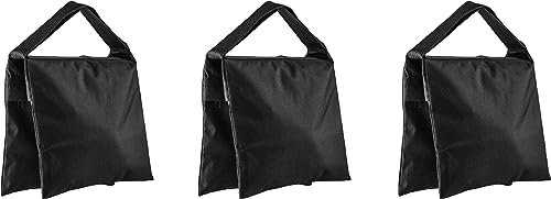 as - Schwabe 3er Set Sandsack - Beschwerungssack mit Tragegriff - Sandbag für Stativ - Sandsäcke zum Befüllen - zur zusätzlichen Stabilisierung des Statives, Schirmständer - 420 x 300 mm, 46756